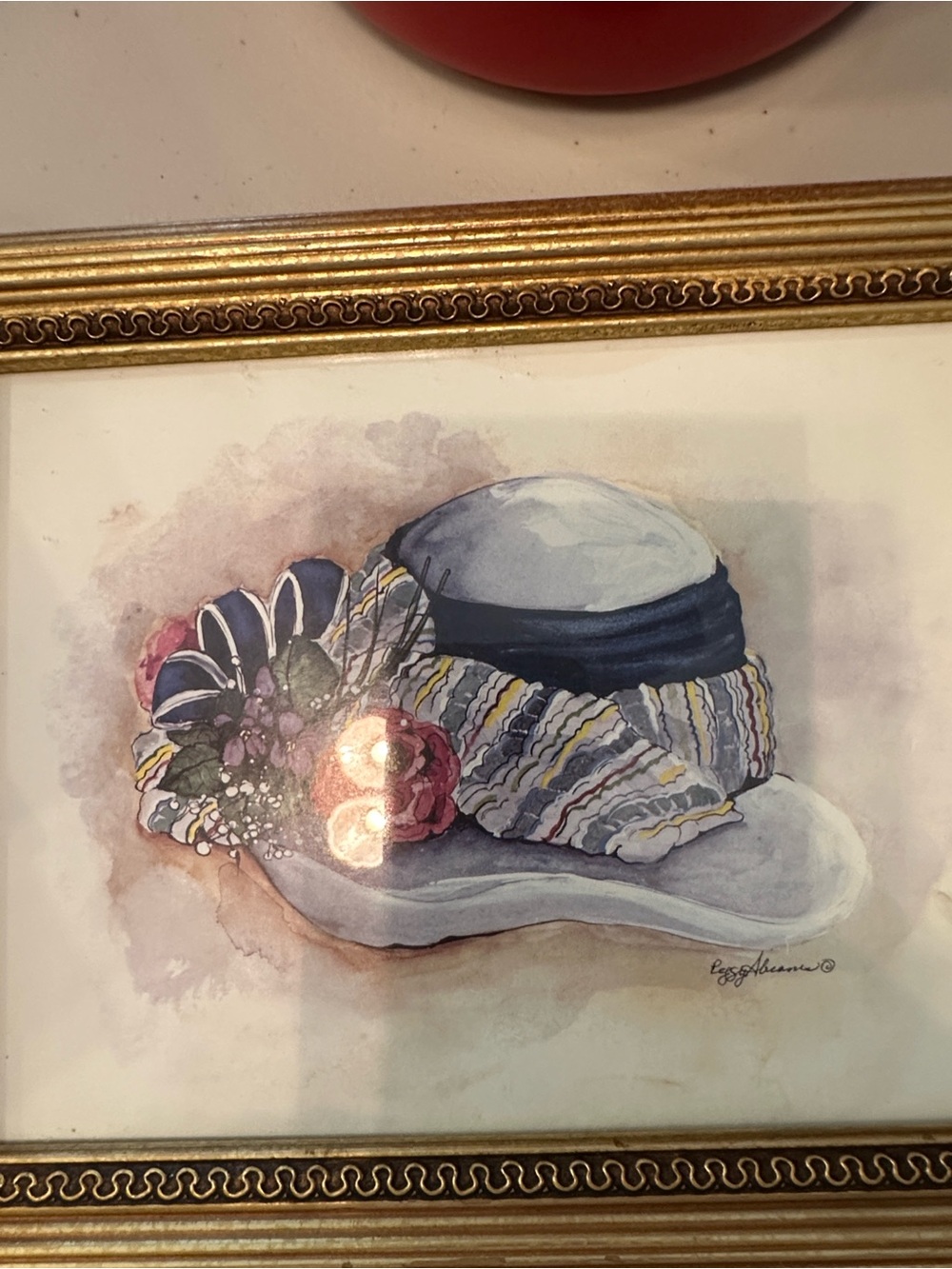 Set of 6 Framed Vintage Vibe Fashion Watercolor Prints - Pastel Pink & Green - Picture 2 of 7